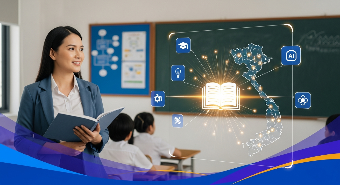 Giáo viên với bộ SGK Kết nối tri thức thống nhất toàn quốc