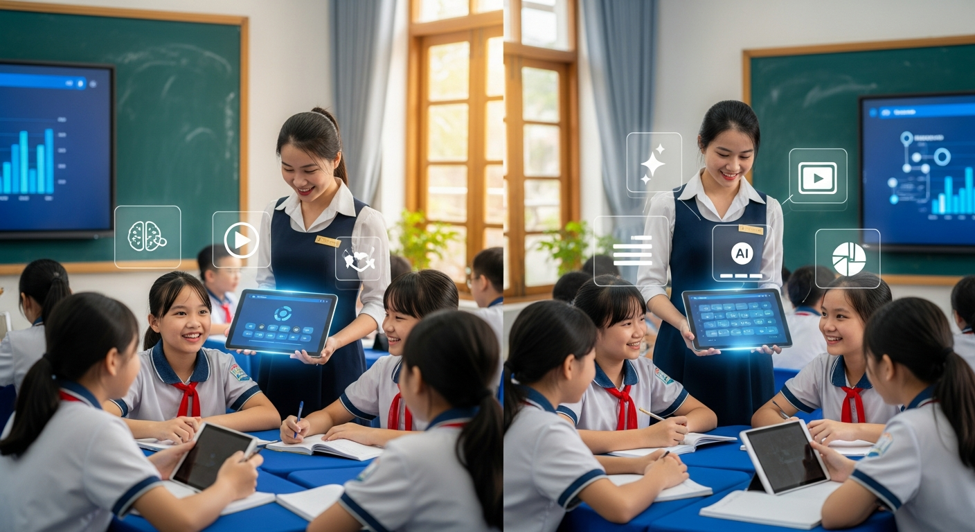 Lớp học đảo ngược với AI cho giáo viên Việt Nam