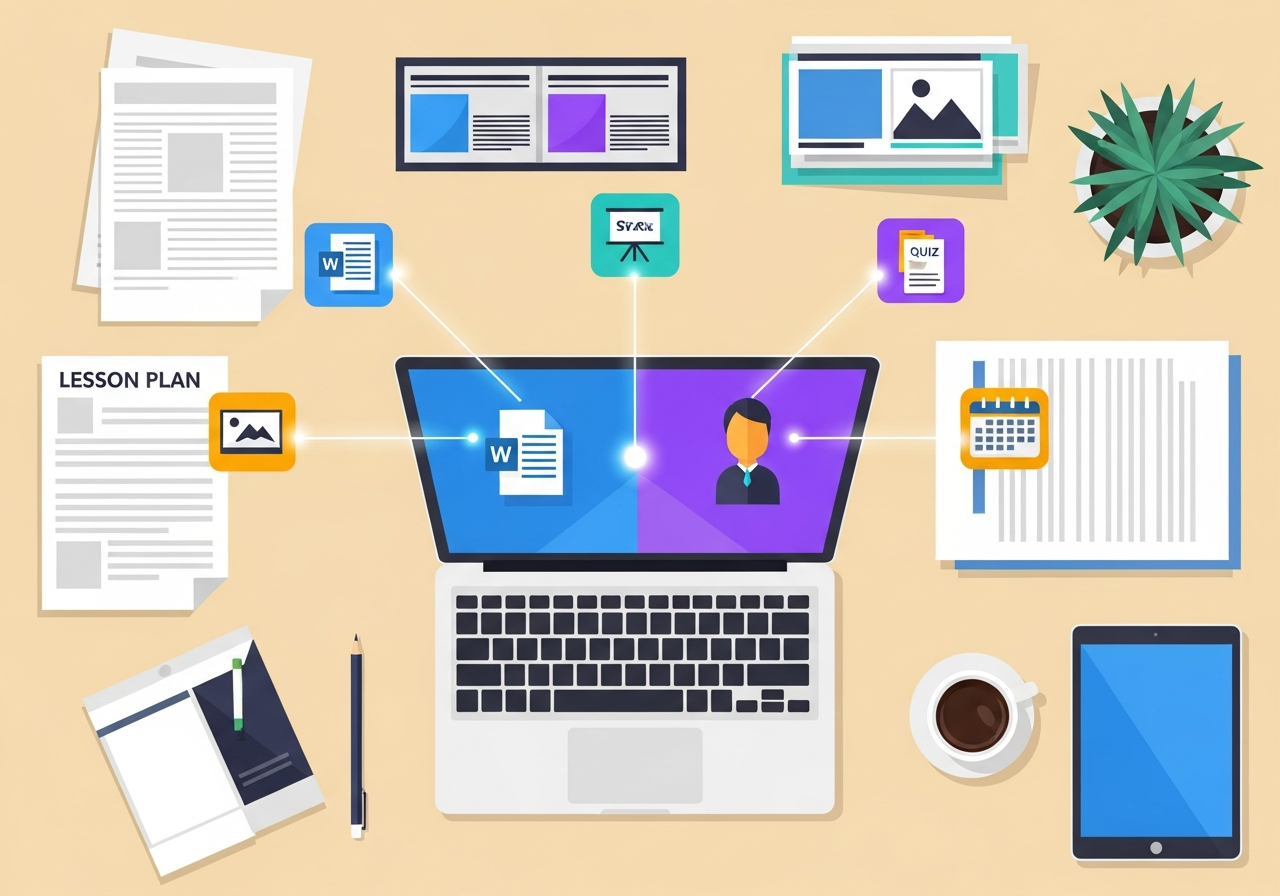 Workflow của giáo viên kết hợp Copilot và Gemini